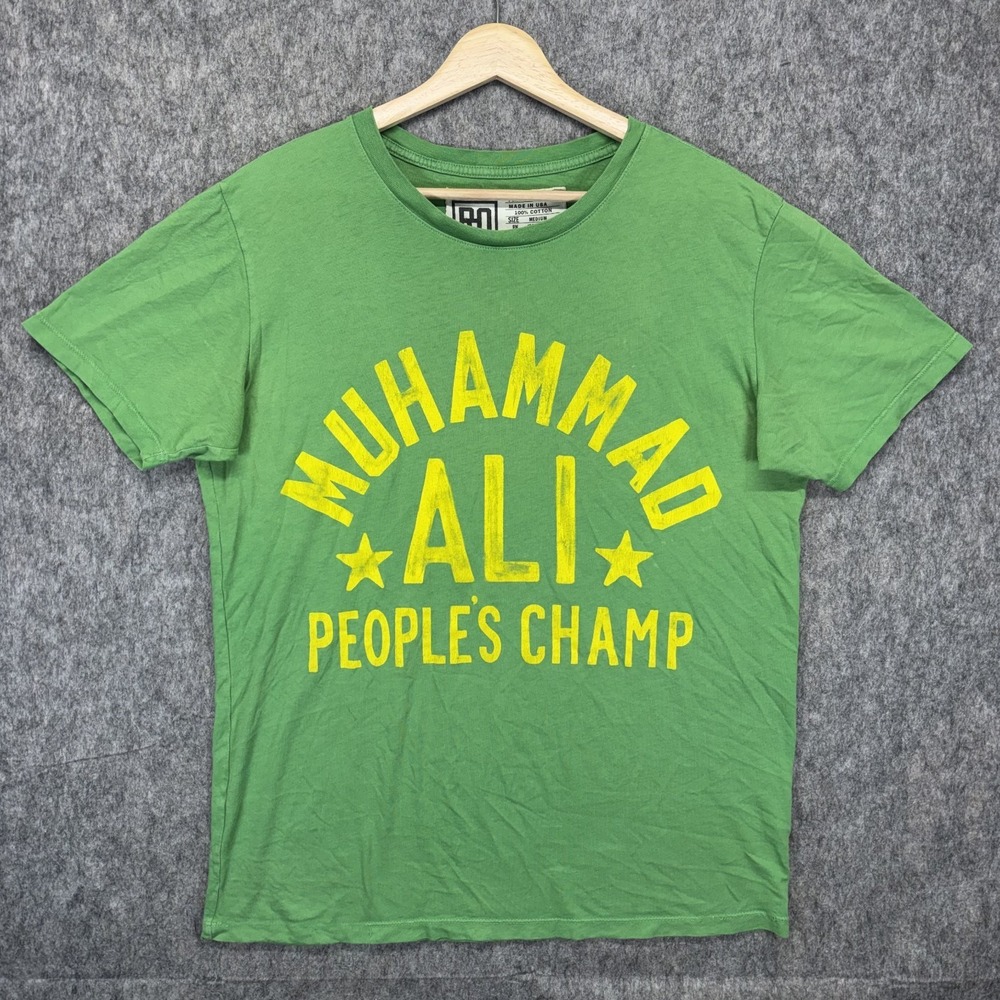 Roots of Fight Muhammad Ali T-Shirt Men's Medium Green Short Sleeve Boxing